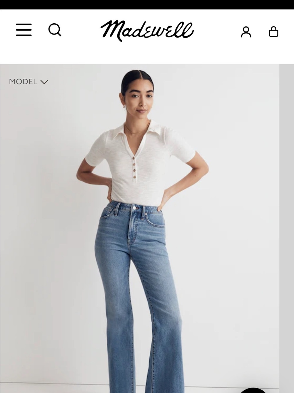 Madewell Light Blue High-Rise Wide-Leg Jeans